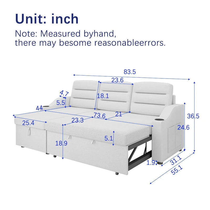 Convertible Sleeper Combo Sofa