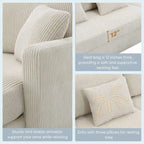 L-shaped Sofa Couch Bed Modern Reversible Sectional Sofa with Storage Chaise for Living Room