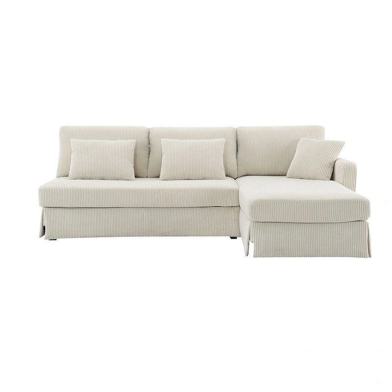 L-shaped Sofa Couch Bed Modern Reversible Sectional Sofa with Storage Chaise for Living Room