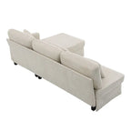 L-shaped Sofa Couch Bed Modern Reversible Sectional Sofa with Storage Chaise for Living Room