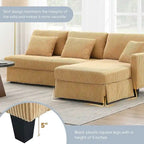 L-shaped Sofa Couch Bed Modern Reversible Sectional Sofa with Storage Chaise for Living Room