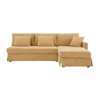 L-shaped Sofa Couch Bed Modern Reversible Sectional Sofa with Storage Chaise for Living Room