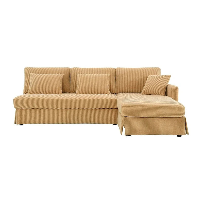 L-shaped Sofa Couch Bed Modern Reversible Sectional Sofa with Storage Chaise for Living Room