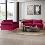 CraftPorch Glam Velvet Upholstered 2-Piece Living Room Set