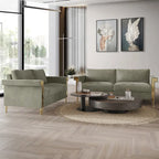 CraftPorch Glam Velvet Upholstered 2-Piece Living Room Set