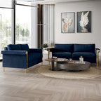 CraftPorch Glam Velvet Upholstered 2-Piece Living Room Set