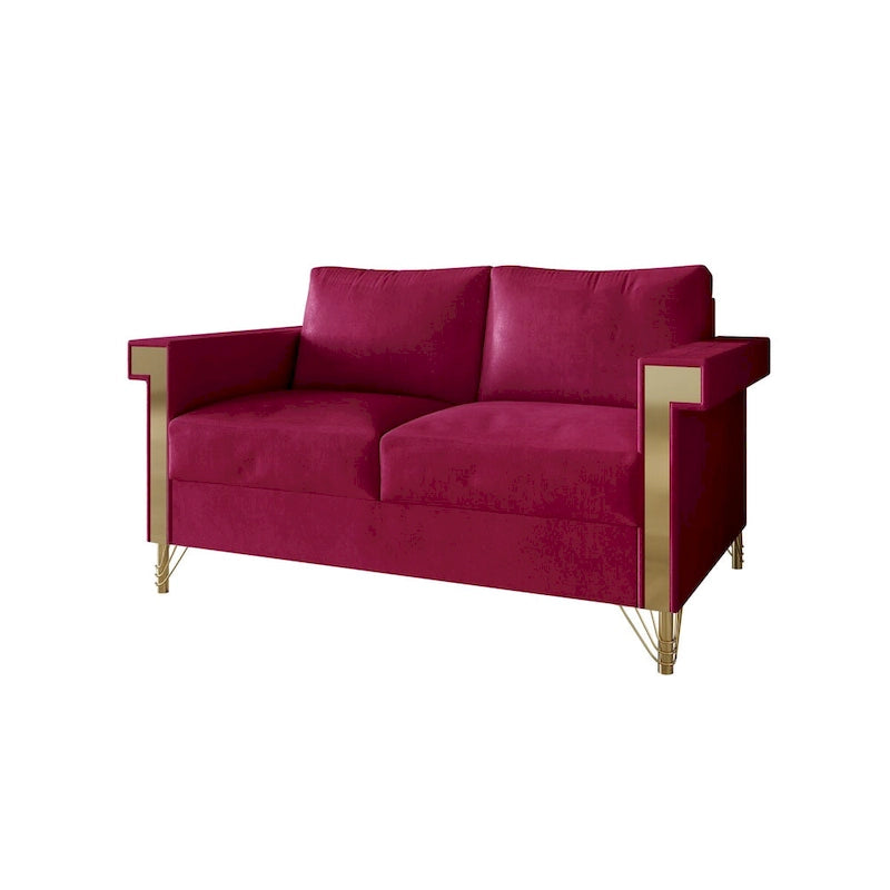 CraftPorch Glam Velvet Upholstered 2-Piece Living Room Set