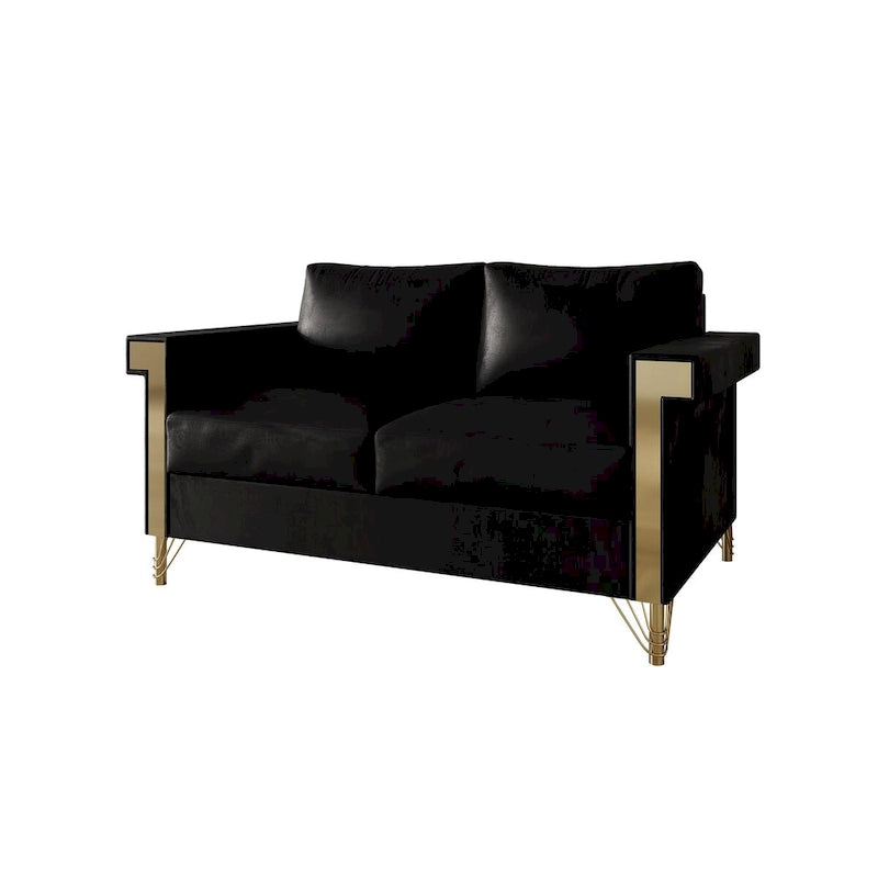 CraftPorch Glam Velvet Upholstered 2-Piece Living Room Set