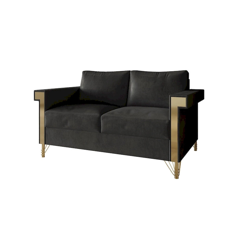 CraftPorch Glam Velvet Upholstered 2-Piece Living Room Set