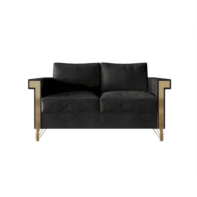 CraftPorch Glam Velvet Upholstered 2-Piece Living Room Set