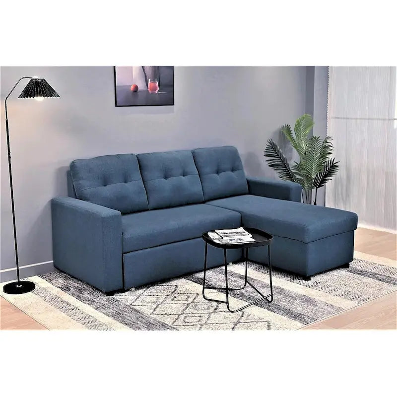 Canapé-lit sectionnel convertible en L US Pride Furniture 79,92 pouces - Meuble d'appartement élégant