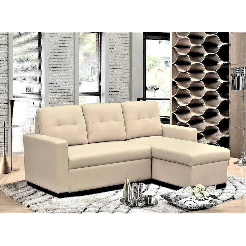 Canapé-lit sectionnel convertible en L US Pride Furniture 79,92 pouces - Meuble d'appartement élégant
