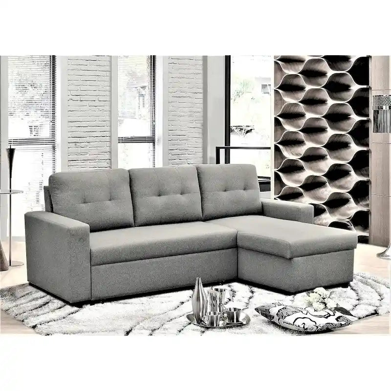 Canapé-lit sectionnel convertible en L US Pride Furniture 79,92 pouces - Meuble d'appartement élégant