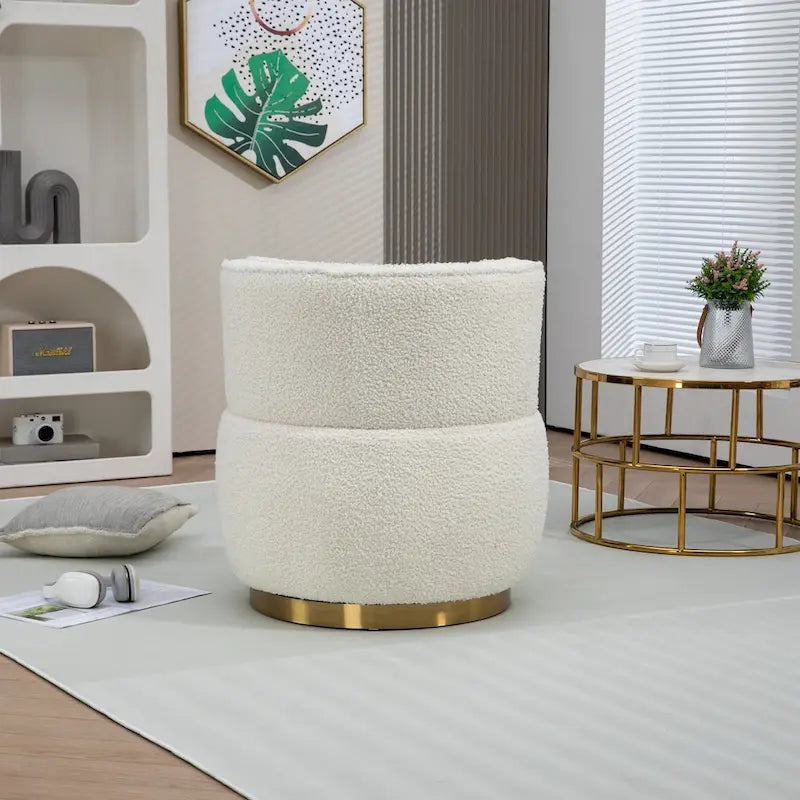 360 Degree Swivel Cuddle Barrel Accent Sofa Chairs