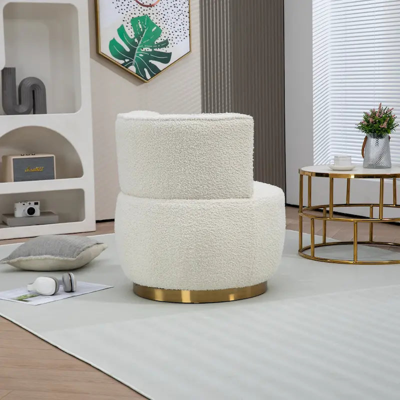360 Degree Swivel Cuddle Barrel Accent Sofa Chairs