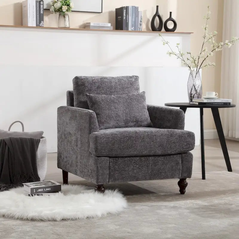 Wood Frame Armchair,Modern Accent Chair Lounge Chair for Living Room