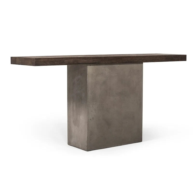 Console Modrest Renzo moderne en chêne et béton