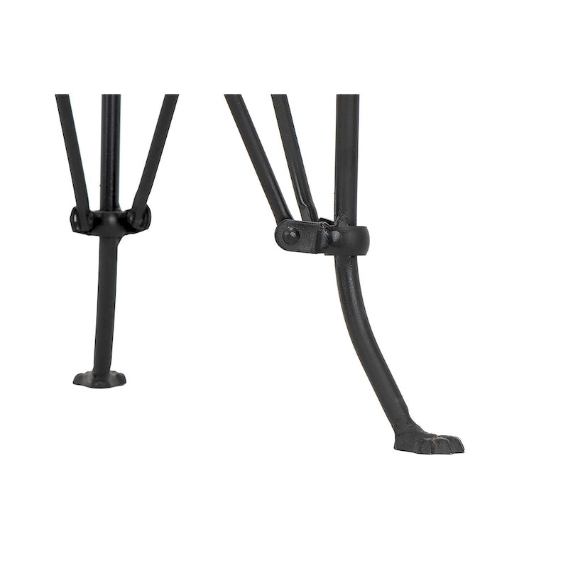 Table d'appoint ronde en métal avec pieds griffes