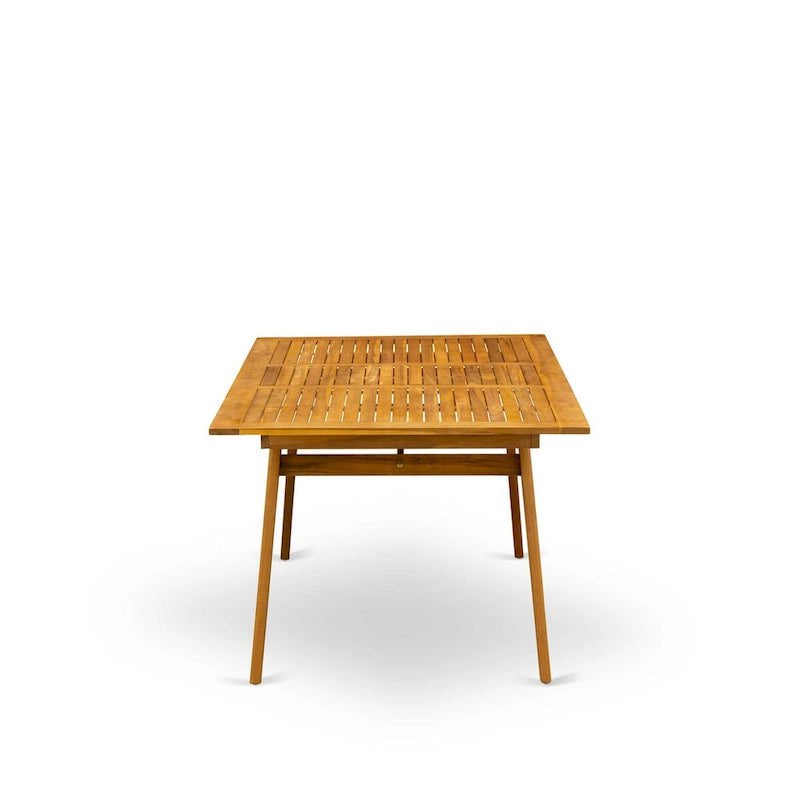 BDETRNA Modern Coffee Table and Rectangular Top with Wood 4 legs - Natural Oil Finish