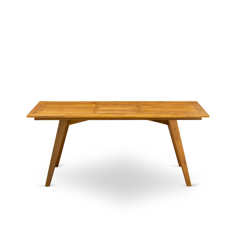 BDETRNA Modern Coffee Table and Rectangular Top with Wood 4 legs - Natural Oil Finish