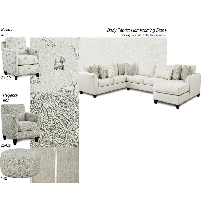 Homecoming Stone Stationary Sectional