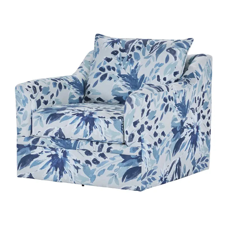 Fauteuil pivotant Anatasia Pillow Back de New Classic Furniture, fabriqué aux États-Unis