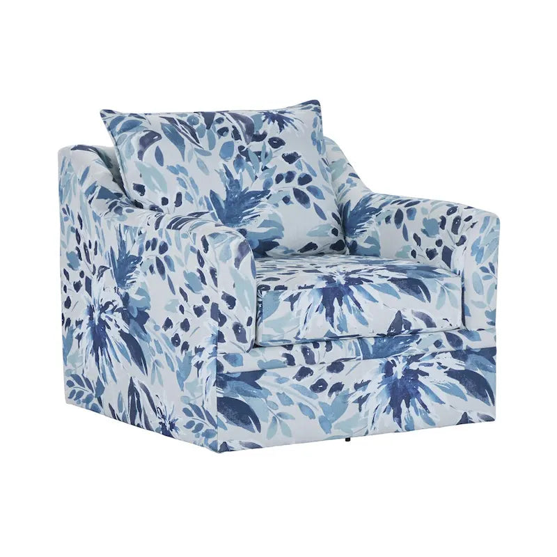 Fauteuil pivotant Anatasia Pillow Back de New Classic Furniture, fabriqué aux États-Unis