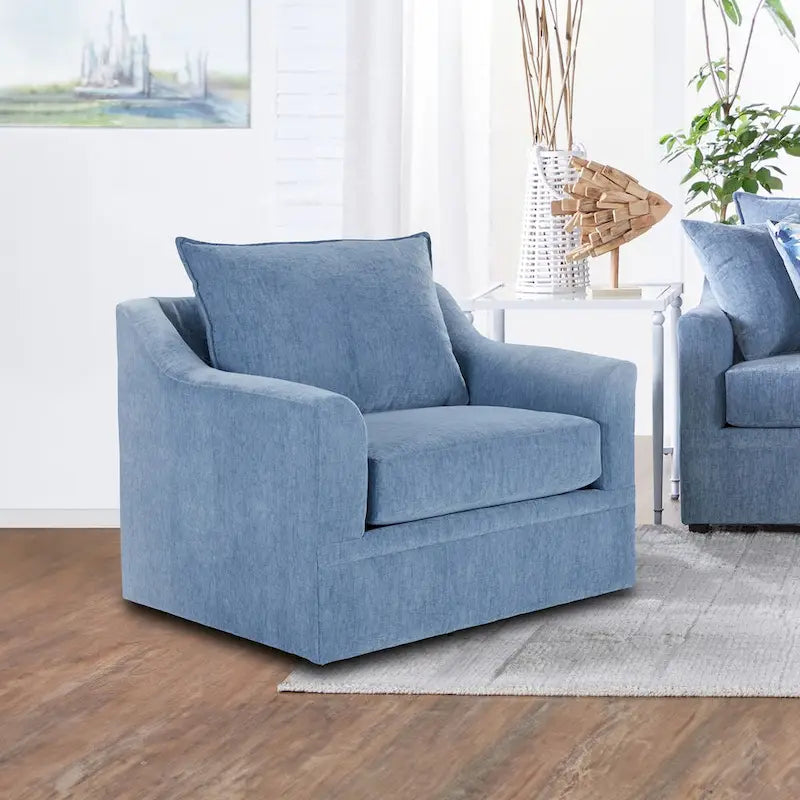 Fauteuil pivotant Anatasia Pillow Back de New Classic Furniture, fabriqué aux États-Unis