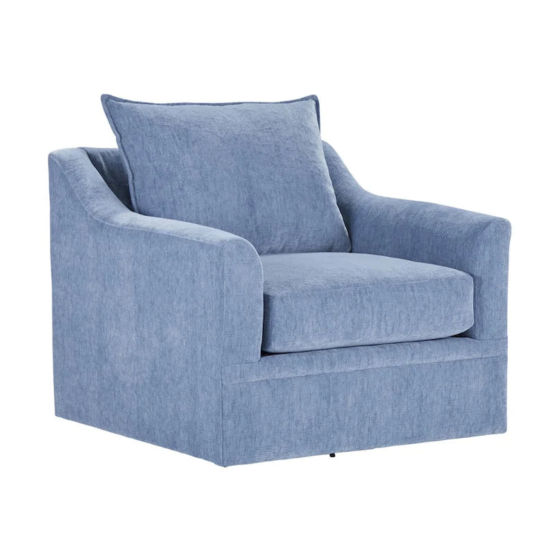 Fauteuil pivotant Anatasia Pillow Back de New Classic Furniture, fabriqué aux États-Unis