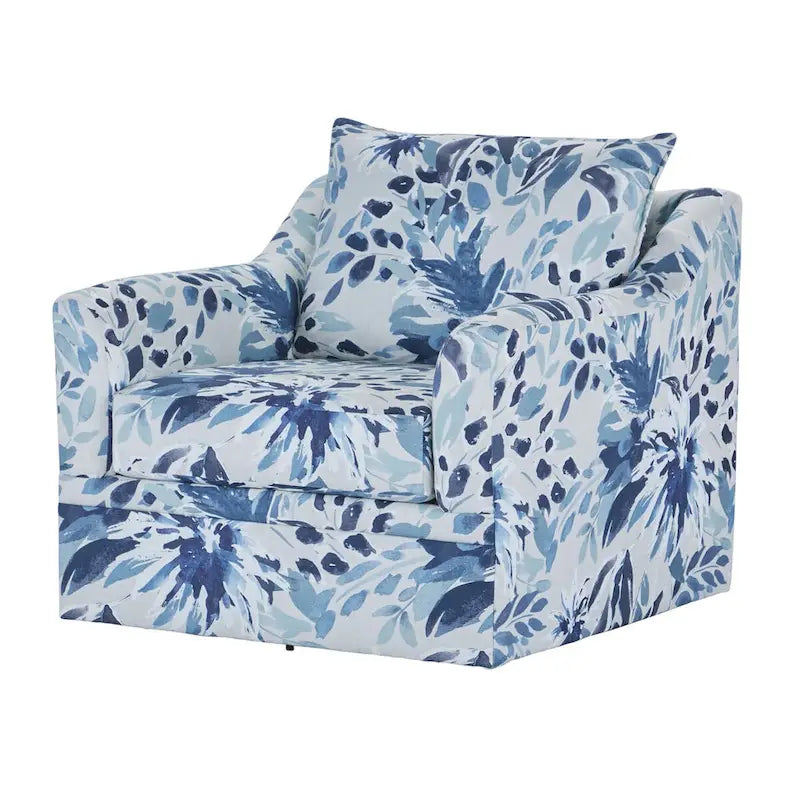 Fauteuil pivotant Anatasia Pillow Back de New Classic Furniture, fabriqué aux États-Unis