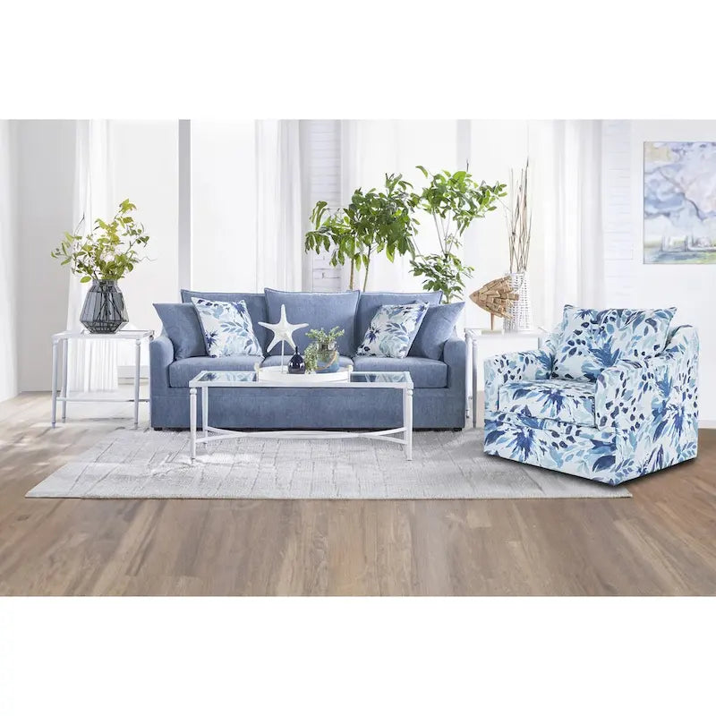 Fauteuil pivotant Anatasia Pillow Back de New Classic Furniture, fabriqué aux États-Unis