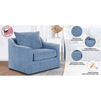 Fauteuil pivotant Anatasia Pillow Back de New Classic Furniture, fabriqué aux États-Unis