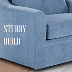 Fauteuil pivotant Anatasia Pillow Back de New Classic Furniture, fabriqué aux États-Unis