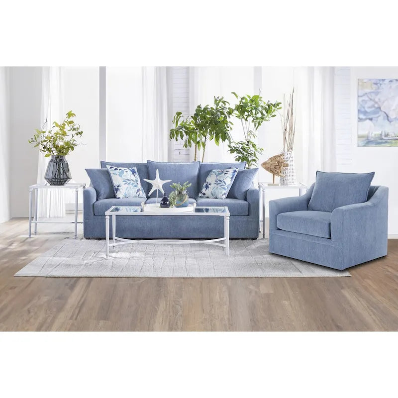 Fauteuil pivotant Anatasia Pillow Back de New Classic Furniture, fabriqué aux États-Unis