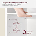 Shoe Storage Organizer - 11.8D x 34.2W x 18.9H