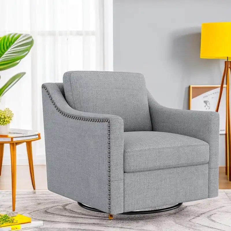 Swivel Accent Chairs for Living Room, 360 Degree Barrel Chairs Arm Chairs for Bedroom Living Room Chair Bedroom Chair