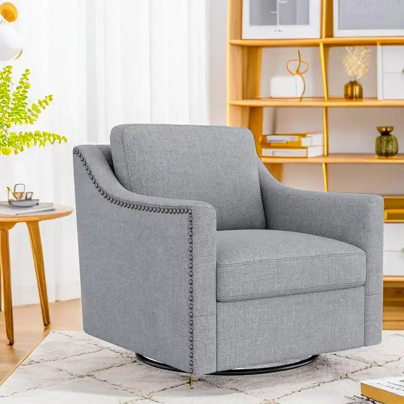 Swivel Accent Chairs for Living Room, 360 Degree Barrel Chairs Arm Chairs for Bedroom Living Room Chair Bedroom Chair