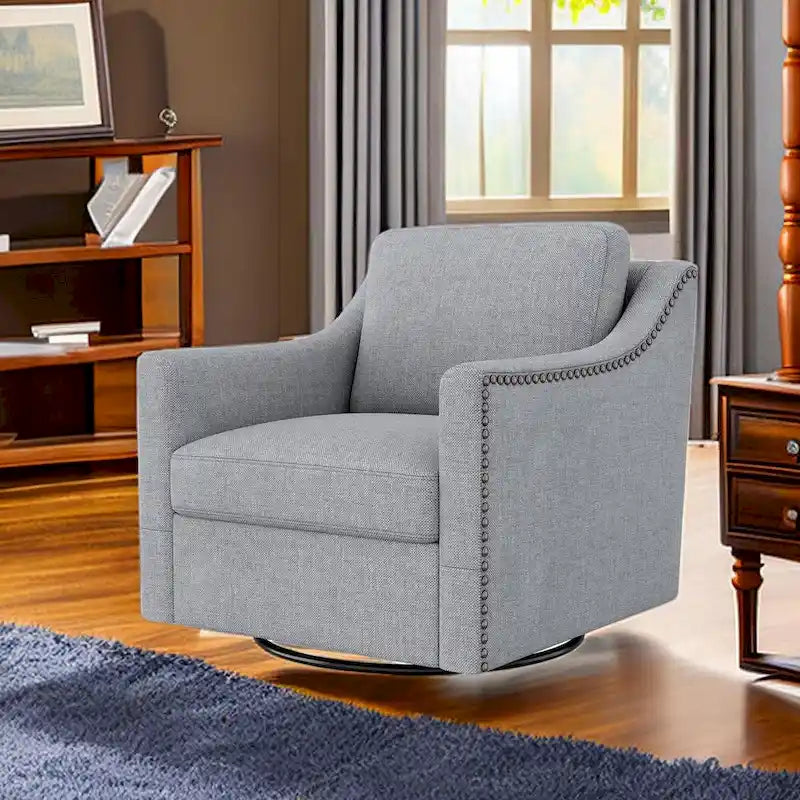 Swivel Accent Chairs for Living Room, 360 Degree Barrel Chairs Arm Chairs for Bedroom Living Room Chair Bedroom Chair