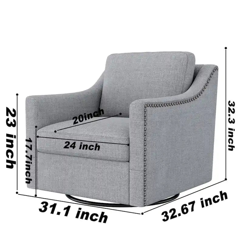 Swivel Accent Chairs for Living Room, 360 Degree Barrel Chairs Arm Chairs for Bedroom Living Room Chair Bedroom Chair