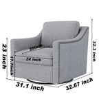 Swivel Accent Chairs for Living Room, 360 Degree Barrel Chairs Arm Chairs for Bedroom Living Room Chair Bedroom Chair