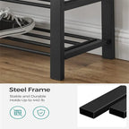 3-Tier Shoe Rack for Entryway - 12.2D x 31.9W x 19.3H