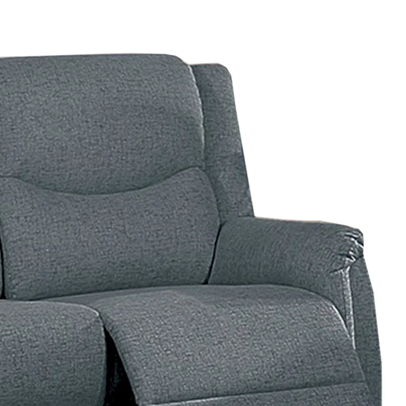 Causeuse inclinable manuelle recouverte d'un tissu façon toile de jute