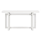 Console en bois avec plateau en béton d'inspiration industrielle, table d'entrée extra longue pour entrée, couloir, salon