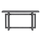 Console en bois avec plateau en béton d'inspiration industrielle, table d'entrée extra longue pour entrée, couloir, salon
