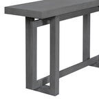Console en bois avec plateau en béton d'inspiration industrielle, table d'entrée extra longue pour entrée, couloir, salon