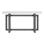 Console en bois avec plateau en béton d'inspiration industrielle, table d'entrée extra longue pour entrée, couloir, salon