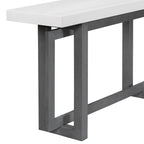 Console en bois avec plateau en béton d'inspiration industrielle, table d'entrée extra longue pour entrée, couloir, salon