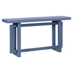 Console en bois avec plateau en béton d'inspiration industrielle, table d'entrée extra longue pour entrée, couloir, salon