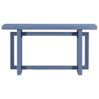 Console en bois avec plateau en béton d'inspiration industrielle, table d'entrée extra longue pour entrée, couloir, salon