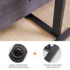 Table d'appoint de canapé réglable pour ordinateur portable en forme de C, table de chevet